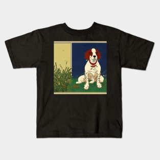 Welsh Springer Spaniel Dog in Nature Kids T-Shirt